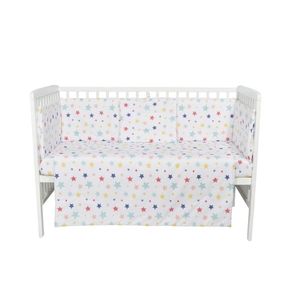 Set lenjerie 4 piese Mini Cot Colorful Stars imagine