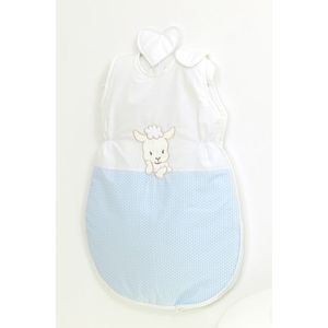 Sac de dormit din bumbac cu broderie pentru bebelusi Oita Blue 80 cm imagine