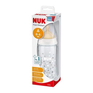 Biberon Nuk First Choice Plus sticla 240 ml tetina latex M 0-6 luni stelute imagine