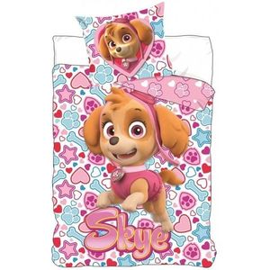 Set lenjerie pat copii Paw Patrol Skye 135x200 + 80x80 SunCity roz imagine