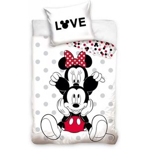 Set lenjerie pat copii Minnie Love 140x200 + 70x90 SunCity CBX208002MCK imagine