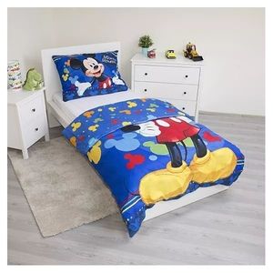 Set lenjerie pat copii Mickey Mouse 140x200 + 70x90 SunCity JFK018392 albastru imagine