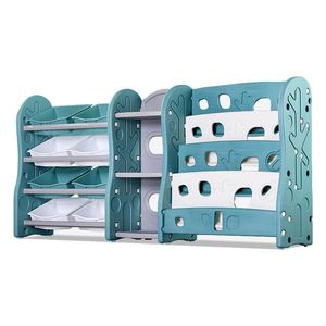 Organizator pentru carti si jucarii Nichiduta Big Tree Blue Green imagine