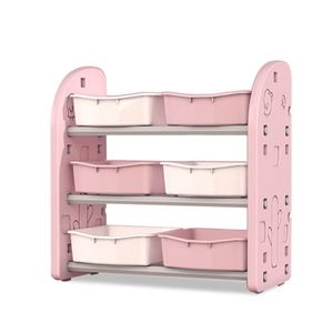 Organizator jucarii cu 6 cutii Nichiduta Birds Pink imagine