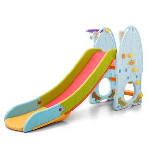 Tobogan Nichiduta Blue Play and Slide 2in1 cu cos de baschet imagine