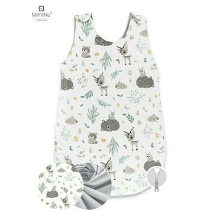 Sac de dormit de iarna 70 cm 0-6 luni 2.5 Tog Forest friends GreyMint MimiNu imagine