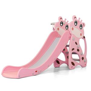 Tobogan 172 cm cu cos de baschet Nichiduta Deer Pink imagine