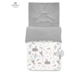 Sac de iarna universal pentru carucior scaun auto saniuta Forest friends MintVelvet Grey MimiNu imagine