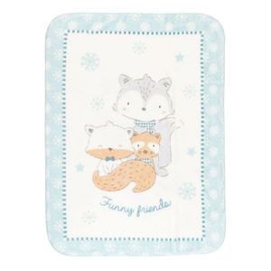 Paturica moale Super Soft 110 x 140 cm Funny Friends Blue imagine