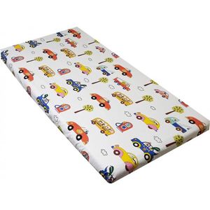 Cearceaf din bumbac cu elastic 120x60 cm School Bus imagine