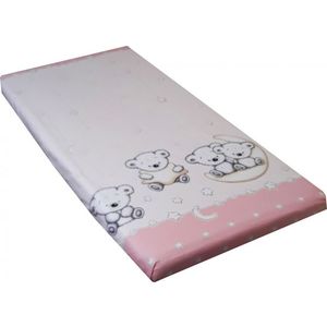 Cearceaf din bumbac cu elastic 120x60 cm Teddy Pink imagine