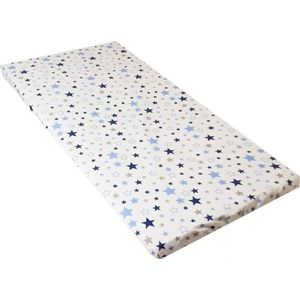 Cearceaf din bumbac cu elastic 120x60 cm Blue Stars imagine