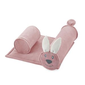 Pernuta pozitionator anti-rasucire BabyJem pentru bebelusi 34x36cm Bunny Pink imagine