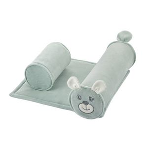 Pernuta pozitionator anti-rasucire BabyJem pentru bebelusi 34x36cm Dog Green imagine