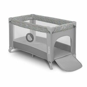 Patut pliant cu un nivel Stefi cu intrare laterala cu fermoar 2 roti 120x60 cm grey Lionelo imagine