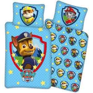 Set lenjerie pat copii Paw Patrol Stars 100x135 + 40x60 SunCity imagine