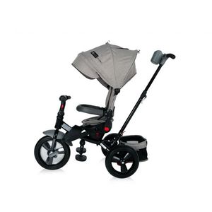 Tricicleta multifunctionala 4 in 1 Jaguar Grey Luxe cu maner cu control parental, scaun rotativ, 2 tipuri de suport pentru picioare si spatar inalt reglabil pe 2 pozitii imagine