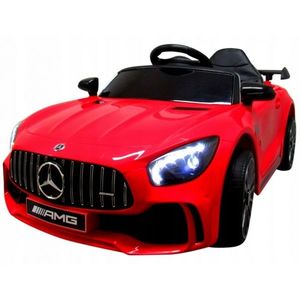 Masinuta electrica copii 70W Mercedes AMG GTR-S R-Sport Rosu scaun de piele si roti Eva , unitate audio cu display si Mp3, functie slow start imagine