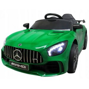 Masinuta electrica cu telecomanda 70W Mercedes AMG GTR-S R-Sport Verde scaun de piele si roti Eva , unitate audio cu display si Mp3, functie slow start imagine