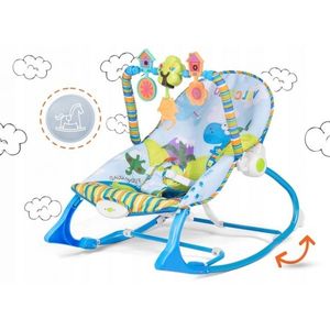 Balansoar multifunctional cu vibratii si muzica Ricokids 7302 Albastru imagine