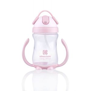 Cana KikkaBoo cu pai si manere 300 ml Sippy Pink imagine