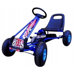 Kart cu pedale Gokart 3-7 ani roti gonflabile G1 R-Sport albastru imagine