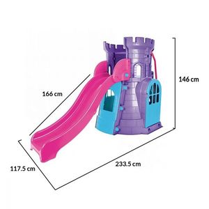 Spatiu de joaca cu tobogan Pilsan Castle Slide purple imagine