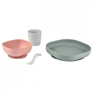 Set de masa silicon Beaba 4 piese Eucalyptus imagine