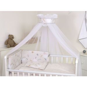 Baldachin din tul pentru patut bebe Airy Beige 160 x 600 cm imagine