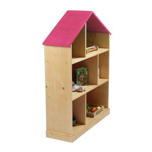 Casuta biblioteca din lemn BookHouse Mambo Melon 130 x 96 x 30 cm imagine