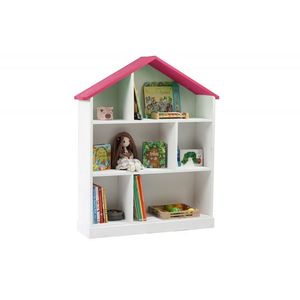 Casuta biblioteca din lemn BookHouse Raspberry Punch 130 x 96 x 30 cm imagine