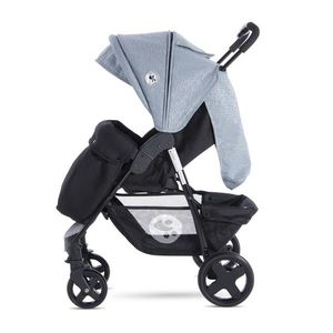 Carucior 2 in 1 Daisy Basic Black Silver Blue imagine