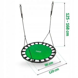 Leagan tip cuib pentru copii Neo-Sport 120 cm 150 kg Verde imagine