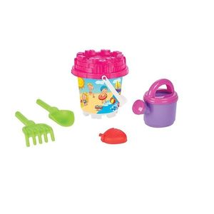 Set galetusa si forme pentru nisip Mini Castle Pink imagine