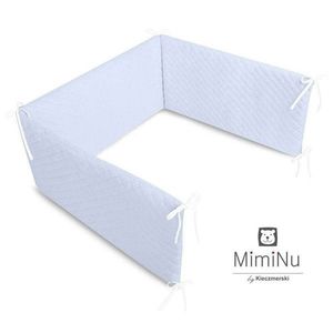 Aparatoare matlasata cu fermoar pentru patut 120X60 cm Blue MimiNu imagine