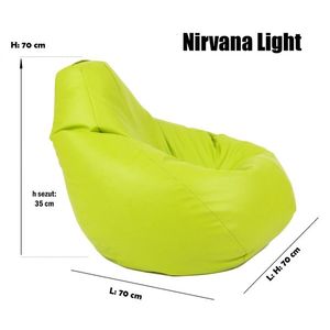 Fotoliu mic copii 4-14 ani nirvana light bej umplut cu perle polistiren imagine