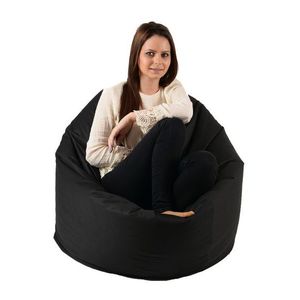 Fotoliu beanbag relaxo xl teteron black umplut cu perle polistiren imagine