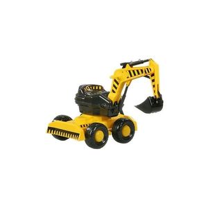 Excavator pentru copii cu sezut rotativ 360 fara pedale galben 80 x 44 x 35 cm imagine