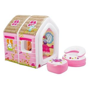 Casuta de joaca gonflabila Intex Princess play house 124 x 109 x 122 cm imagine