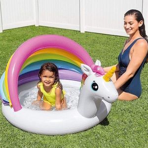 Piscina gonflabila Intex Unicorn 45 litri 127 x 102 x 69 cm multicolor imagine