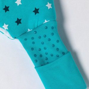 Sac de dormit cu picioruse si talpa antiderapanta Teal Stars 120 cm + manseta 1.0 Tog imagine