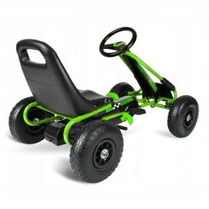 Kart cu pedale si roti gonflabile Gokart rk 594 Ricokids verde imagine