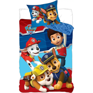 Set lenjerie pat copii Paw Patrol Blue 100x135 + 40x60 SunCity BRM000181 imagine