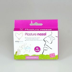 Plasturi nazali antisforait si pentru usurarea respiratiei Easycare 10buccutie imagine