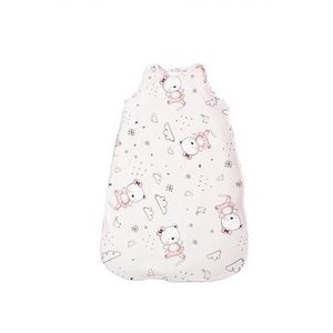 Sac de dormit de iarna 95 cm bumbac ranforce Ballerina Bear Pink imagine