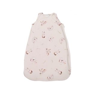 Sac de dormit de iarna 95 cm bumbac ranforce Bunnies Beige imagine