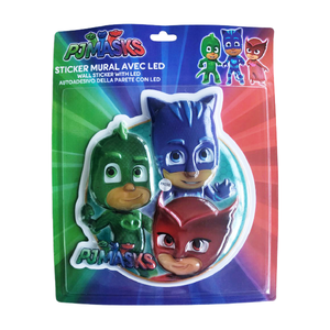 Sticker de perete cu led PJ Masks Bufnita, Sopi si Pisoi SunCity LEY2217LQA imagine