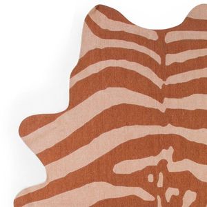 Covor bumbac 145x160 cm Zebra nude Childhome imagine