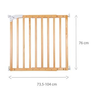 Poarta de siguranta lemn Maestro 73.5-104 cm natural Childhome imagine