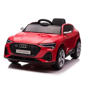 Masinuta electrica cu roti Eva si scaun piele Audi E Tron Red imagine